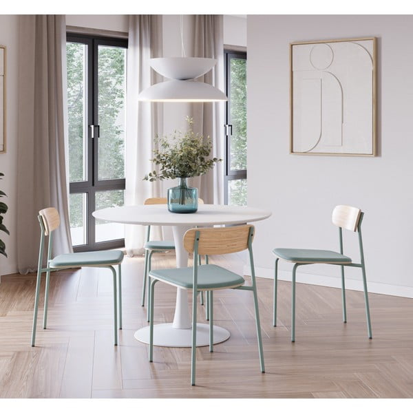 Зелени/естествени трапезни столове в комплект 2 бр. Adriana – Marckeric-image-1