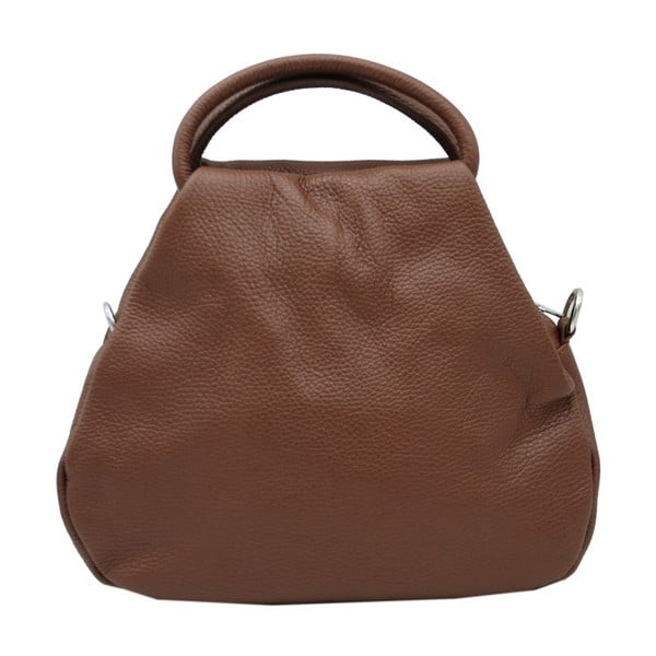 Кафява чанта от естествена кожа Dolcezza Dark Brown - Andrea Cardone