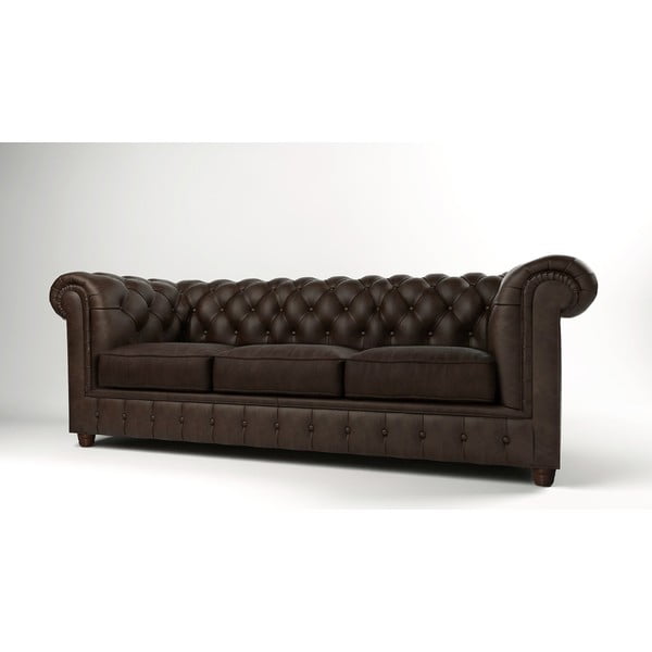 Тъмнокафяв кадифен диван 230 cm Cambridge - Ropez