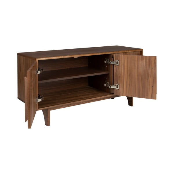 Кафяв нисък скрин от декор от орех 120x58 cm Groove – Zuiver-image-4