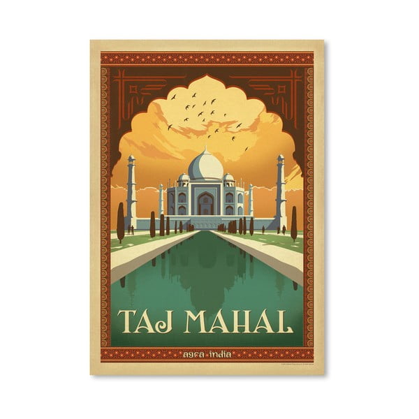 Плакат Тадж Махал, 42 x 30 cm - Americanflat