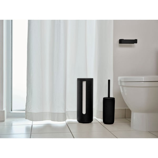 Черен стенен метален държач за тоалетна хартия Ume – Zone-image-1