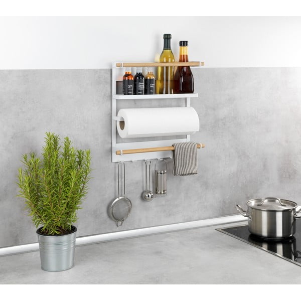 Бял стенен кухненски органайзер Magna - Wenko-image-4