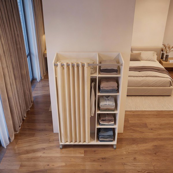 Бели и бежови гардероби 100x160 cm Kit - Tvilum-image-3