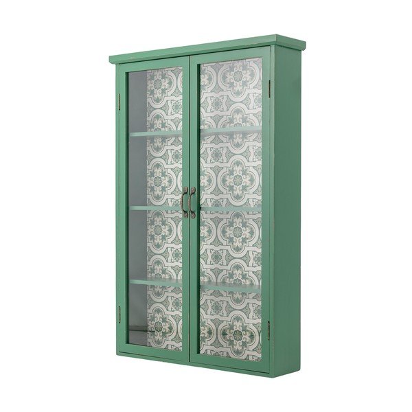 Зелена висяща витрина от масивна ела 81x122x22 cm Hazem – Bloomingville-image-2