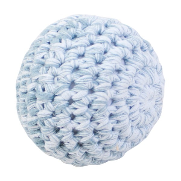 Modrá dětská pletená kulička Sebra Crochet Ball, ⌀ 8 cm