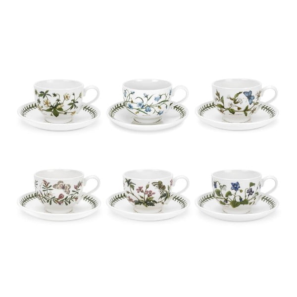 Комплект от 6 чаши с чинийки, изработени от каменна керамика Good Morning - Portmeirion