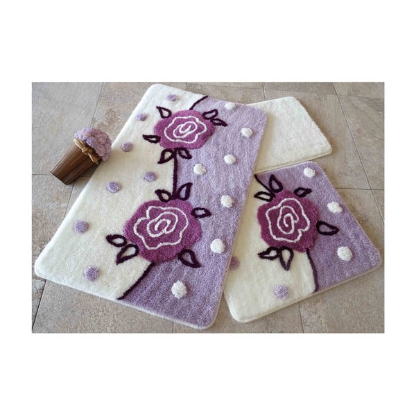 Комплект от 3 килимчета за баня Violeta - Foutastic