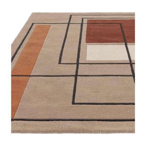 Вълнен килим в бежово и тухлено 120x170 cm Reef - Asiatic Carpets-image-3