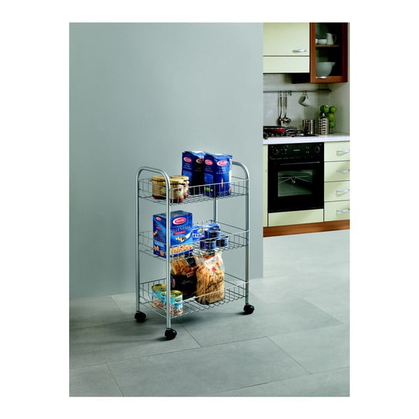 Мобилна стойка с 3 рафта Lugano - Metaltex-image-1