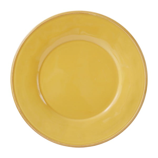 Žlutý kameninový talíř Côté Table Const, ⌀ 28,5 cm
