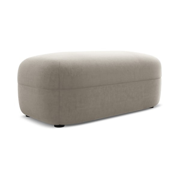 Бежова кадифена табуретка Moana – Makamii-image-1