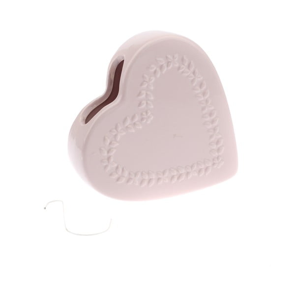 Розов керамичен овлажнител за въздух сърце - Dakls
