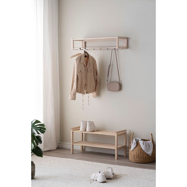 Стойка за обувки от масивен дъб естествена Confetti – Rowico-image-3