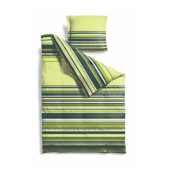 Разширено спално бельо Lime Stripes, 140x220 cm - Zone