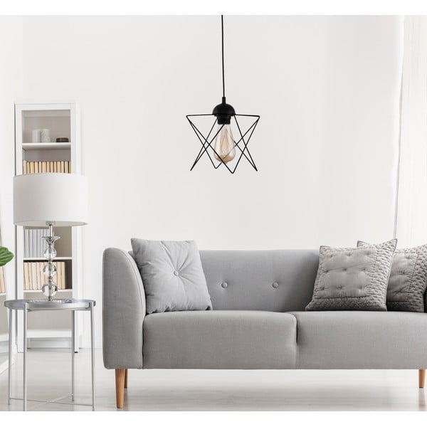 Черно висящо осветително тяло – Opviq lights-image-2