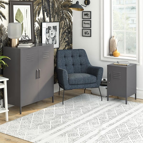 Сиво метално шкафче 80x102 cm Bradford – Støraa-image-1