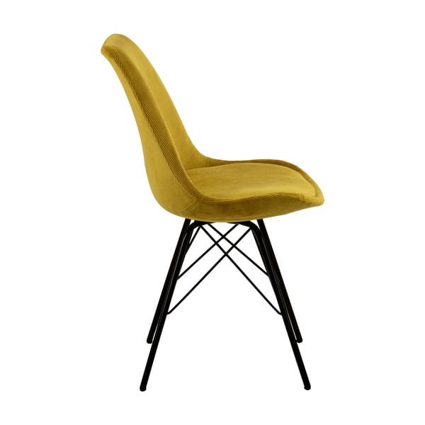 Жълт трапезен стол Eris - Actona-image-3