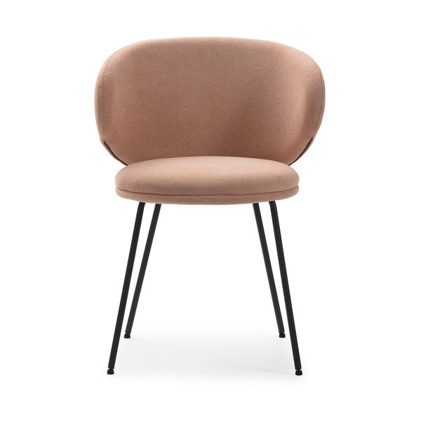 Светлорозови тапицирани трапезни столове в комплект 2 бр. Rush – Marckeric-image-2