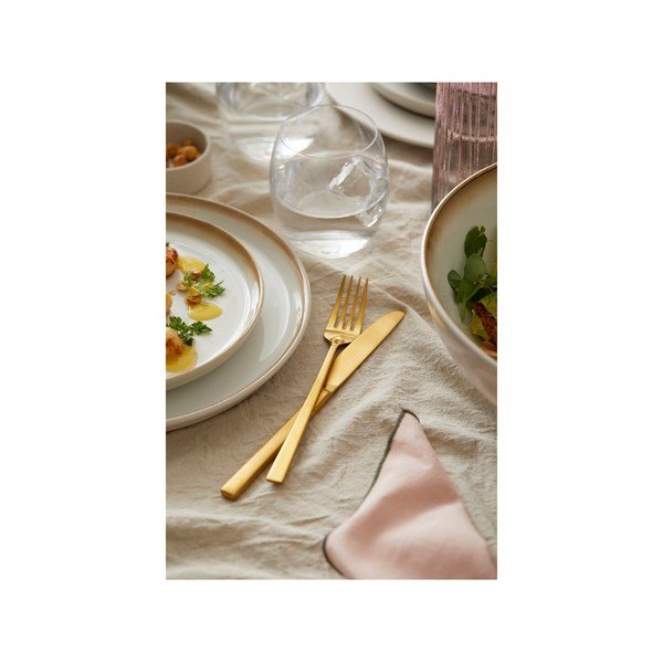 Стоманен прибори за хранене 16 бр. в месингов цвят Brass – Bitz-image-4