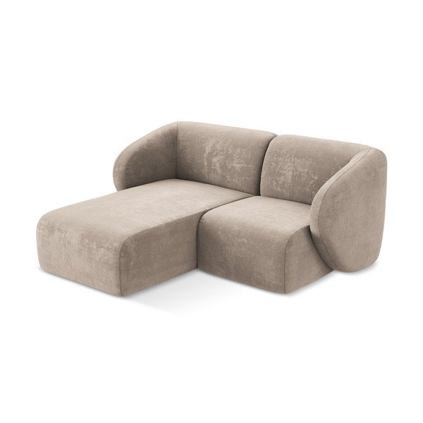 Светлокафяв шенилов ъглов диван (ляв ъгъл) Lani – Makamii-image-2