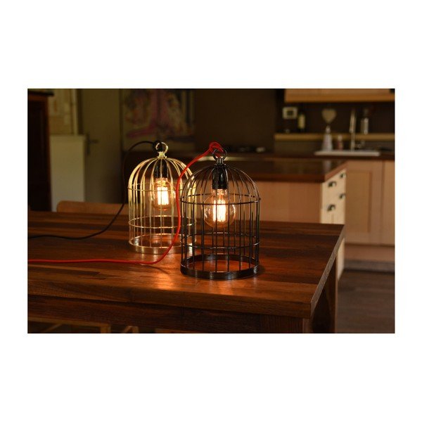 Závěsné světlo v měděné barvě Filament Style Bird Cage-image-2