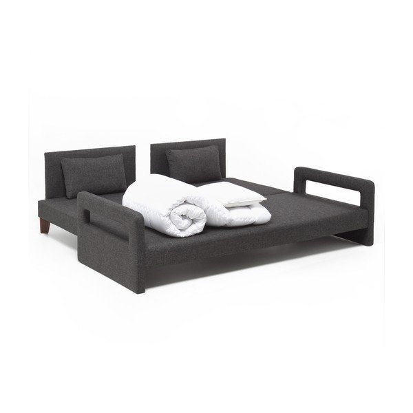 Сив разтегателен диван Hannah Pattern - Balcab Home-image-3