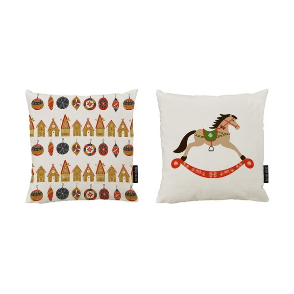 Декоративни възглавници в комплект 2 бр. с коледни мотиви 45x45 cm Gingerbread House – Butter Kings