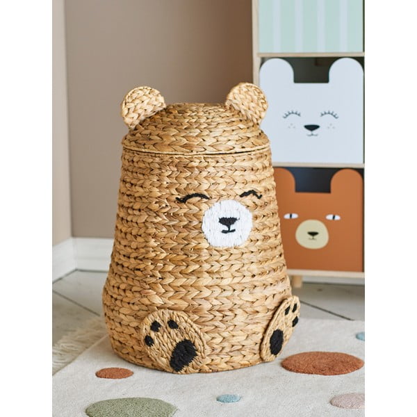 Детска кошница за играчки от воден зюмбюл в естествен цвят ø 40x57 cm Timone – Bloomingville Mini-image-1