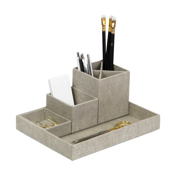 Бежов органайзер за бюро от 4 части Lena - Bigso Box of Sweden-image-2