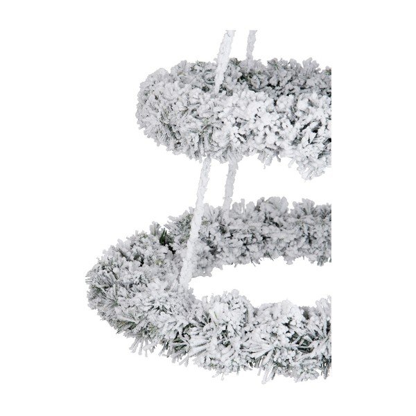 Бяла висяща коледна украса Wreath - J-Line-image-1