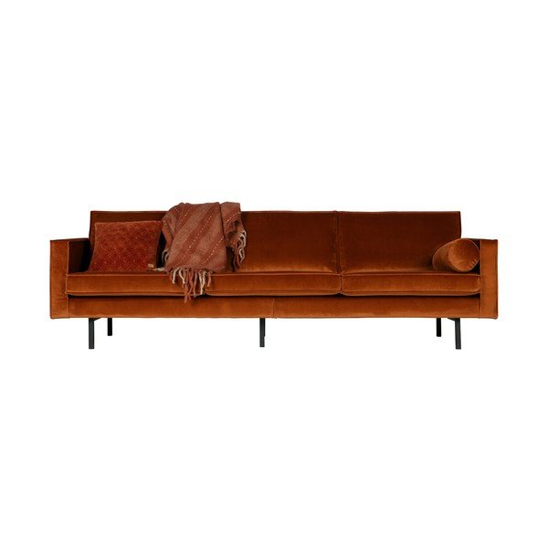 Оранжев кадифен диван 277 cm Rodeo – WOOOD-image-3