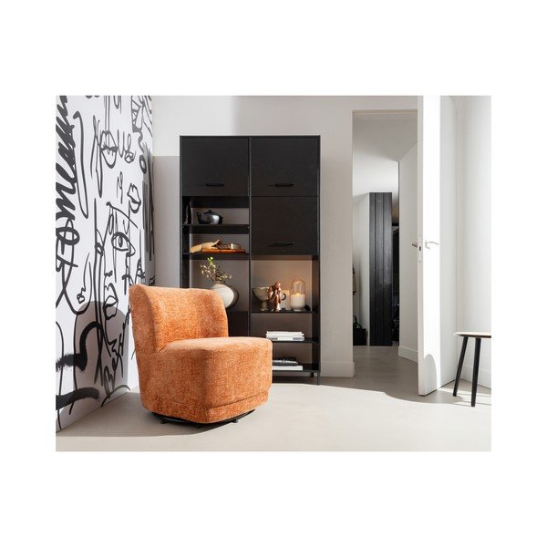 Оранжево кресло от кадифе Atty - WOOOD-image-1