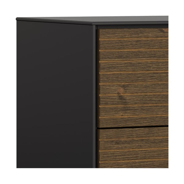 Черен висок скрин от бор 80x111 cm Soma - Tvilum-image-1