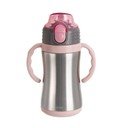 Светлорозово бебешко шише от неръждаема стомана 330 мл - Orion