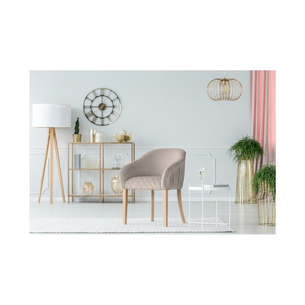 Světle šedé křeslo s područkami Micadoni Home Tipa-image-1