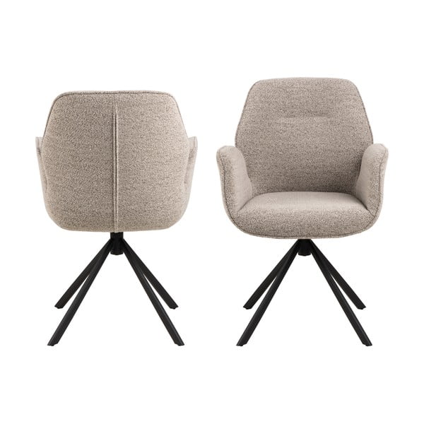 Тъмносив тапициран трапезен стол Aura – Actona-image-3