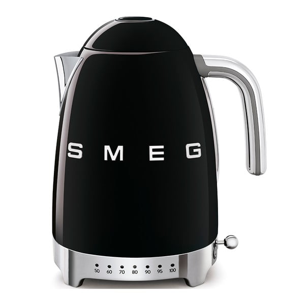 Черна електрическа кана от неръждаема стомана 1,7 l Retro Style – SMEG