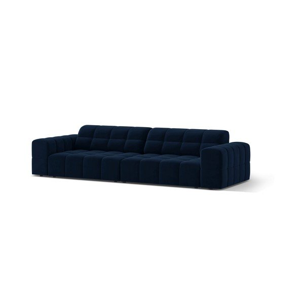 Тъмносин кадифен диван 252 cm Chicago – Cosmopolitan Design-image-1