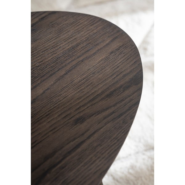 Тъмнокафява масичка за кафе от декор от дъб  65x130 cm Yumi – Rowico-image-3