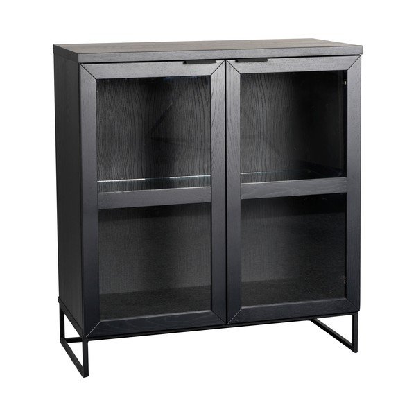 Витрина от черен дъб 95x105 cm Everett - Rowico-image-2