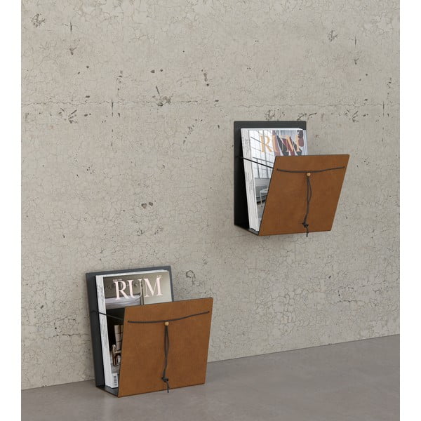 Стойка за списания от метал и еко кожа Bull M – LIND DNA-image-2