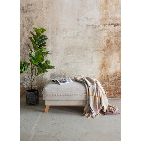 Бежова табуретка  от рипсено кадифе Tori – Bonami Selection-image-1