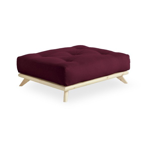 Табуретка за крака Senza Natural Clear/Bordeaux - Karup Design
