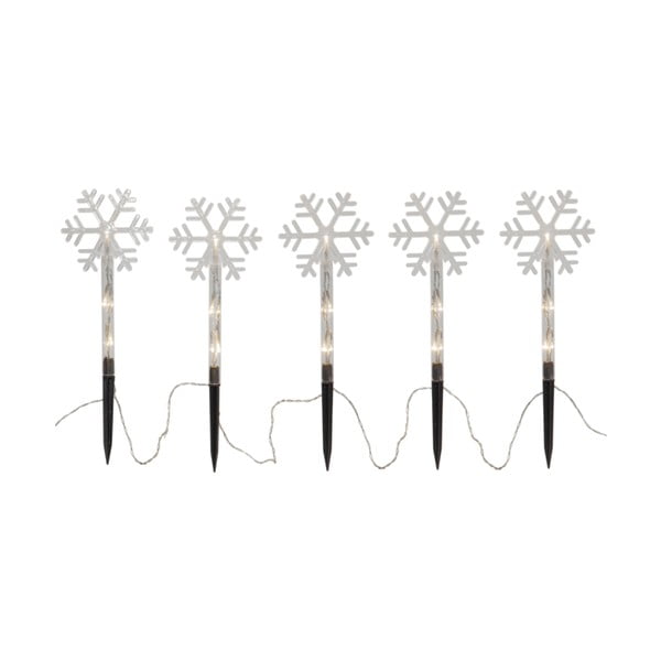 Коледна външна LED декорация Снежинка, височина 25 см Wandy - Star Trading-image-1