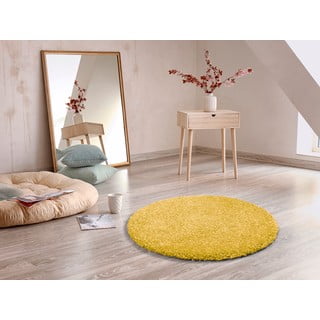 Жълт килим Aqua Liso, ø 100 cm - Universal