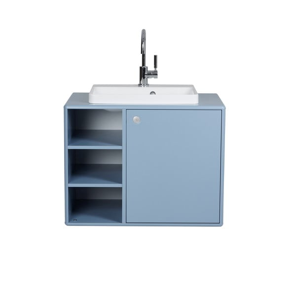 Светлосин висящ шкаф с умивалник без смесител 80x62 cm Color Bath - Tom Tailor