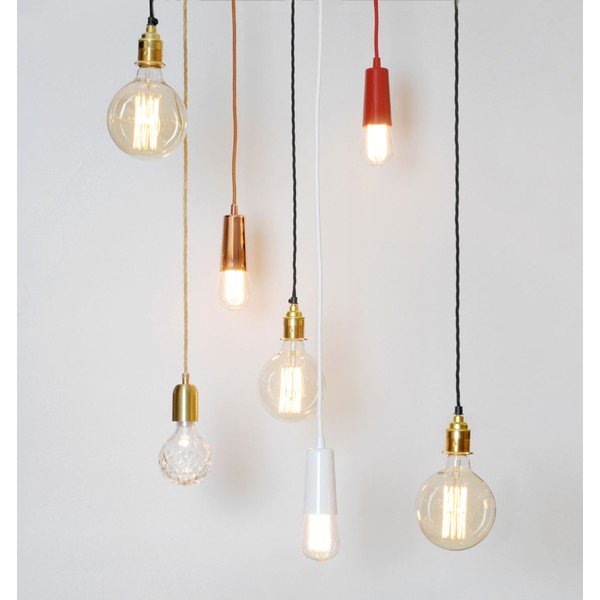 Textilní kabel s objímkou a zástrčkou, černý, 3 m-image-1