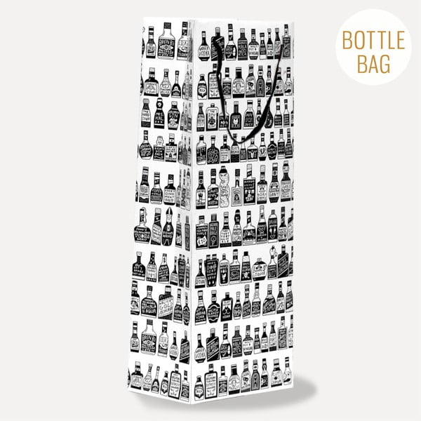 Подаръчна чанта за бутилки Бутилки, 13,5 x 36,5 cm - U Studio Design