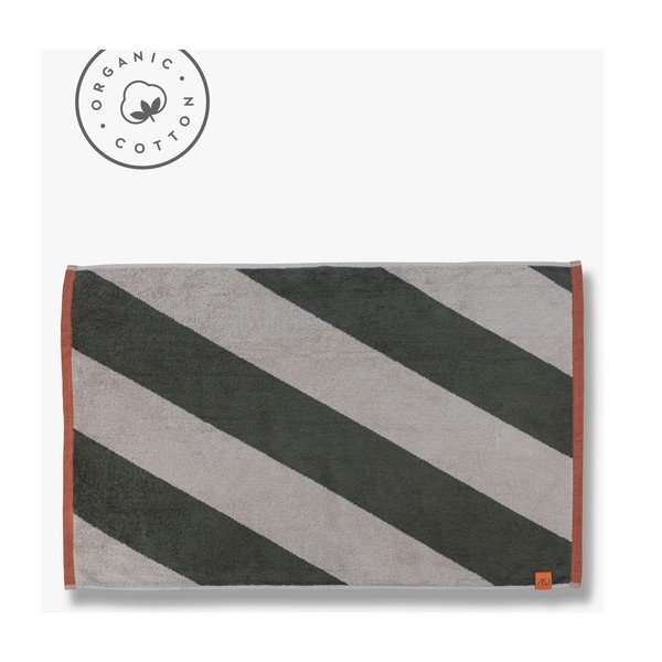 Килим за баня от органичен памук в цвят каки 50x80 cm Diagonal – Mette Ditmer Denmark-image-2